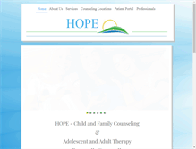 Tablet Screenshot of hopechildandfamilycounseling.com